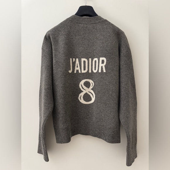 DIOR J’adior 8 Cashmere Sweater Knit Jumper Gray Fr36 - Picture 1 of 7